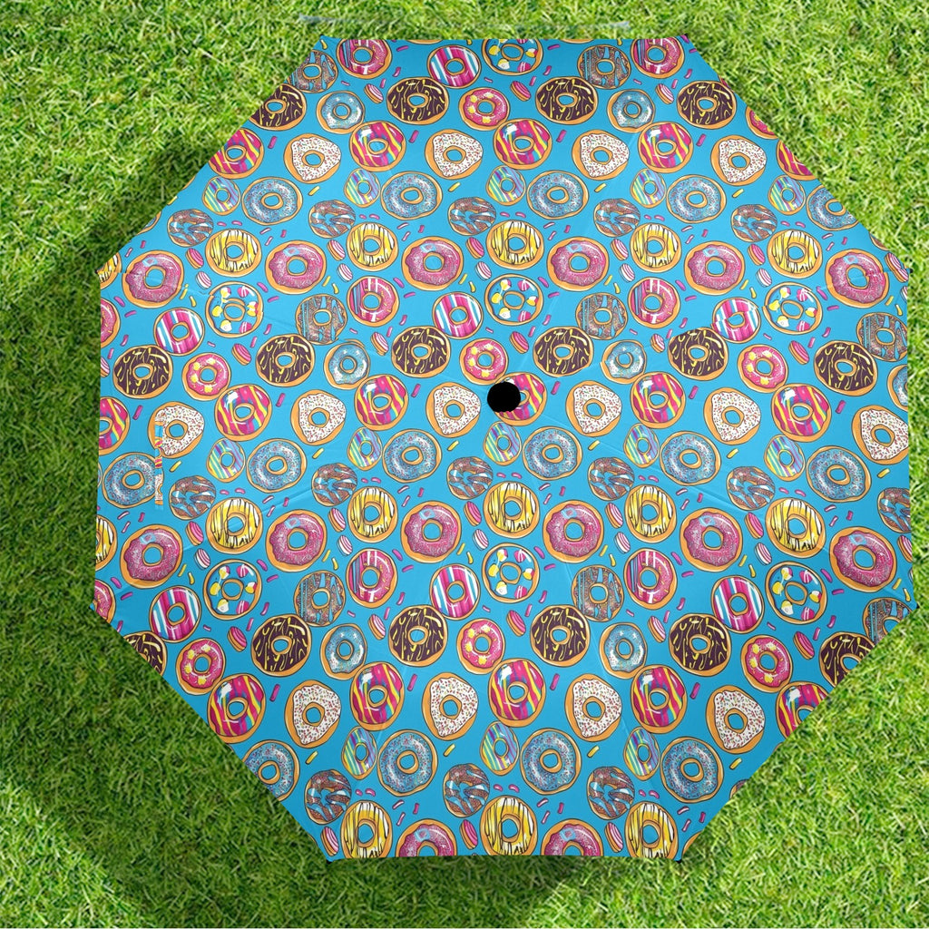 Doughnuts On Blue Umbrella Umbrella Food Printed Offshore