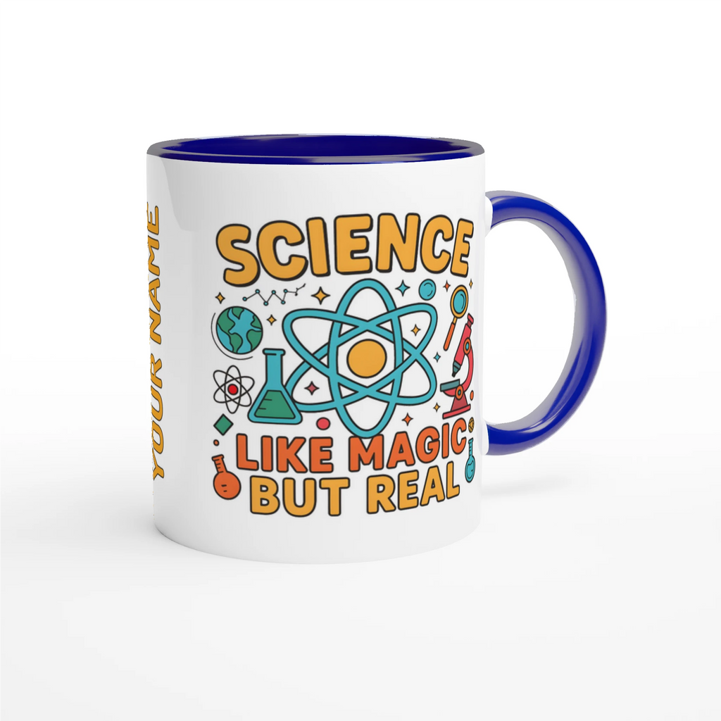 Personalised - Science, Like Magic But Real - 11oz Ceramic Mug Personalised 11oz Mug Globally Fulfilled Science