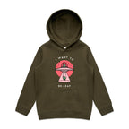 UFO, I Want To Be-Leaf - Kids Hoodie Army Kids Hoodie Printed In Australia