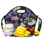 Butterfly Flowers - Neoprene Lunch Bag Neoprene Lunch Bag Printed Offshore