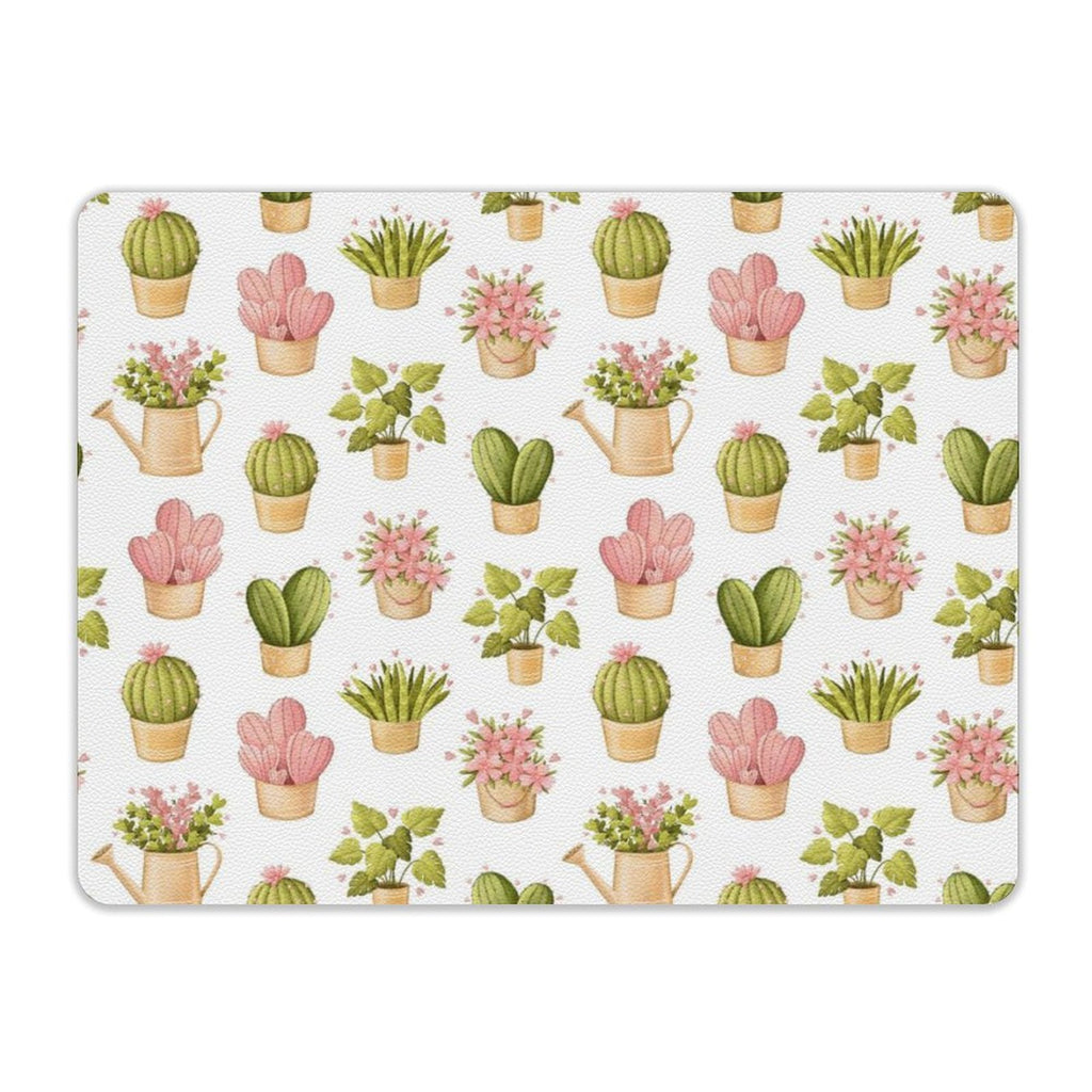 Cactus Pots And Plants Leather Mouse Pad Leather Mouse Pad Plants Printed Offshore