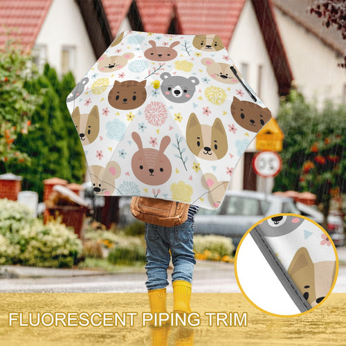 Baby Animals Kids Safe Round Corner Umbrella Kids Safe Round Corner Umbrella animal Printed Offshore