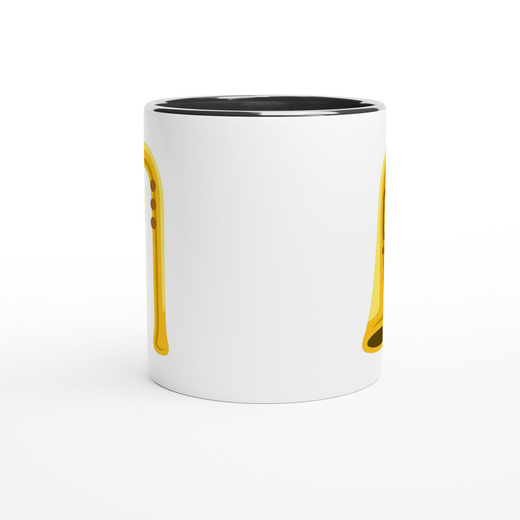 Personalised - Trumpet Initials - White 11oz Ceramic Mug with Color Inside Personalised 11oz Mug customise Globally Fulfilled Music Name personalise