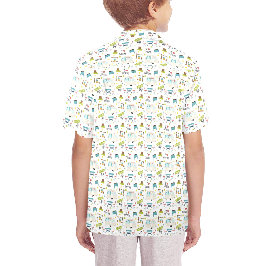 Camping Life - Senior Kids Hawaiian Shirt