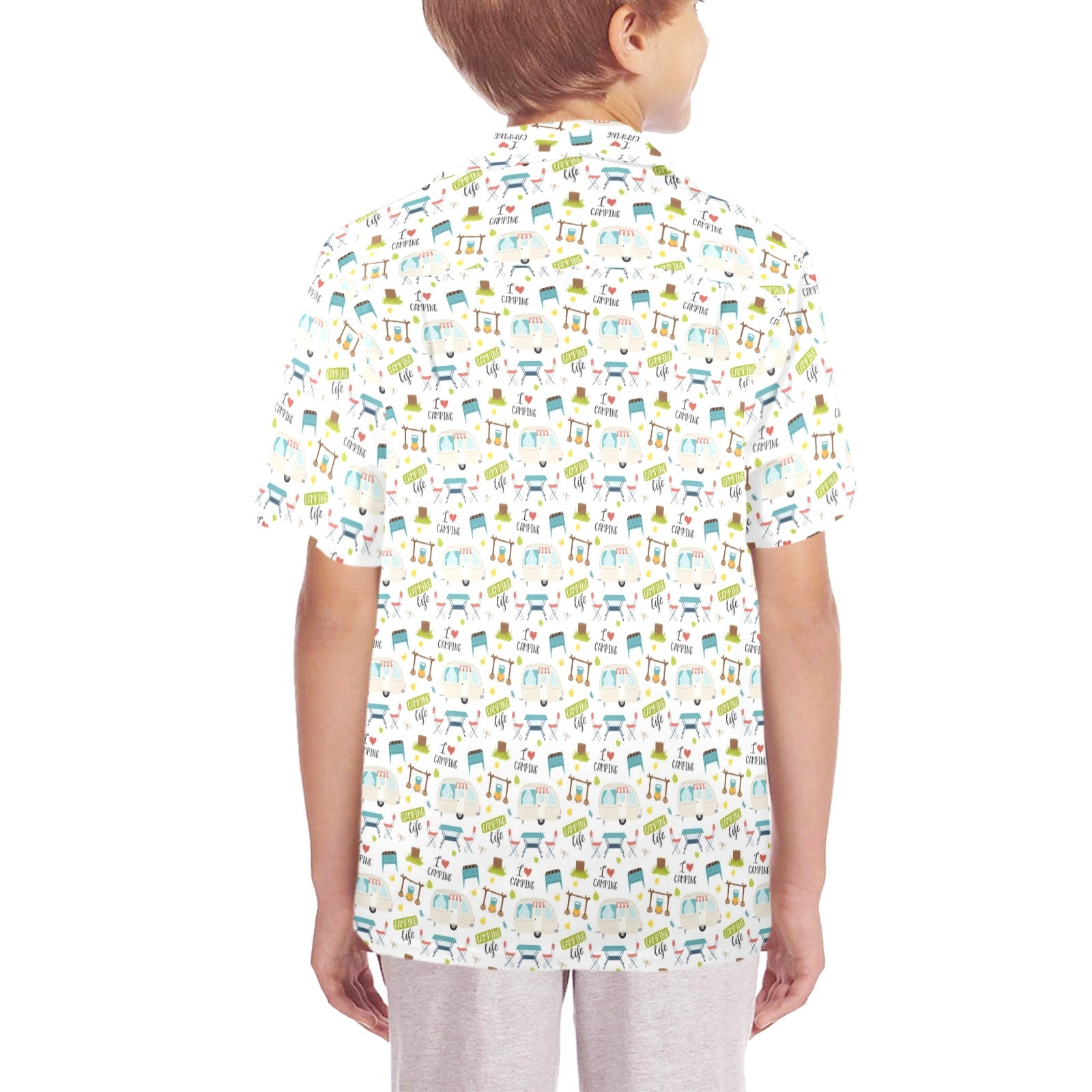 Camping Life - Senior Kids Hawaiian Shirt