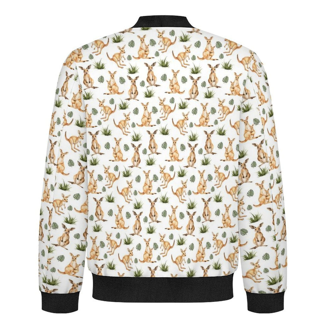 Kangaroos Men's Casual Zip‑Up Bomber Jacket
