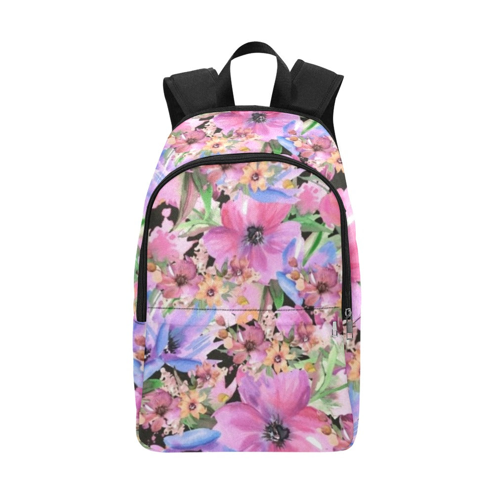 Bright Pink Floral - Fabric Backpack