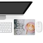 I Wake Up To Drink Coffee Leather Mouse Pad Leather Mouse Pad Coffee Printed Offshore