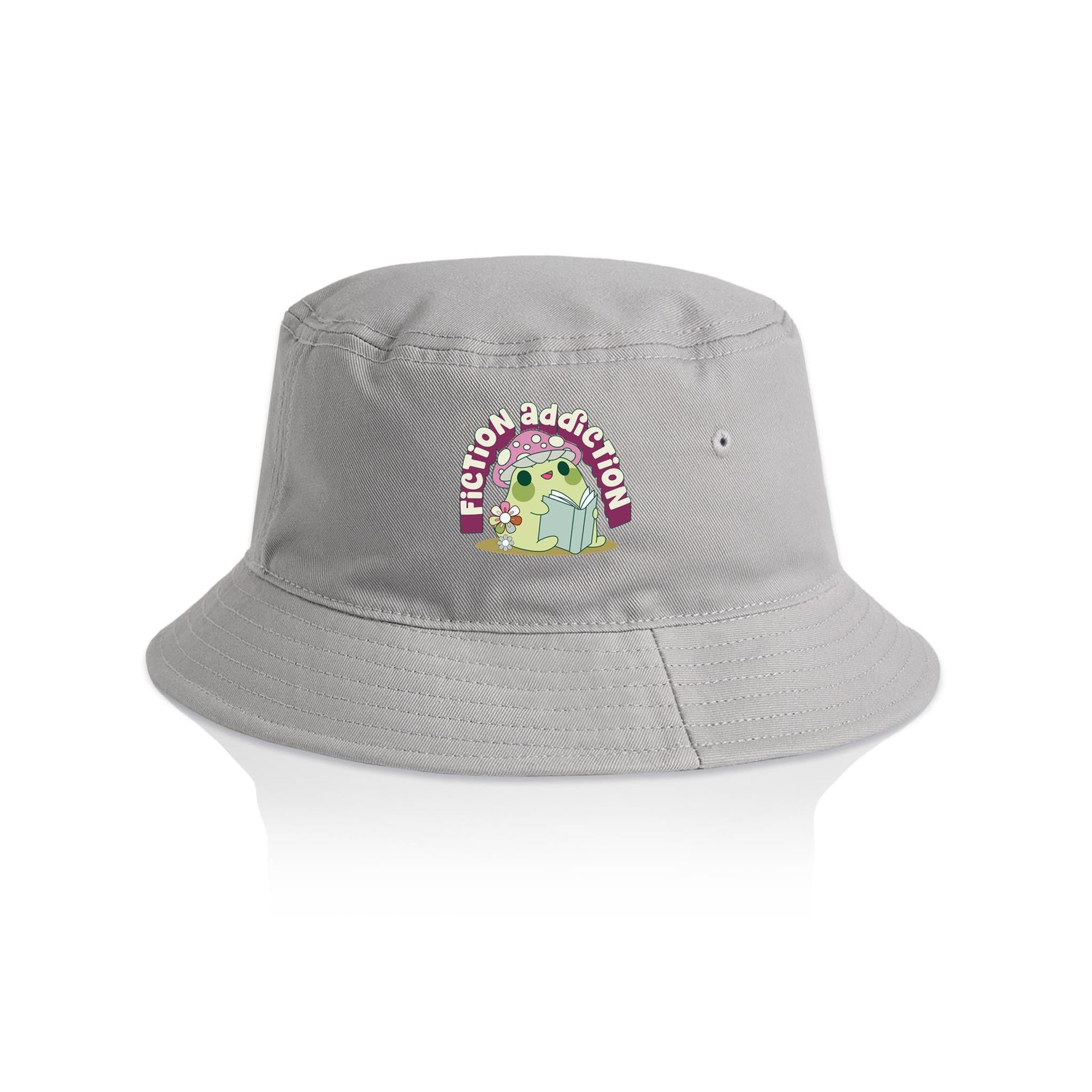 Fiction Addiction - AS Colour Bucket Hat Storm One Size As Colour Bucket Hat Printed In Australia Reading