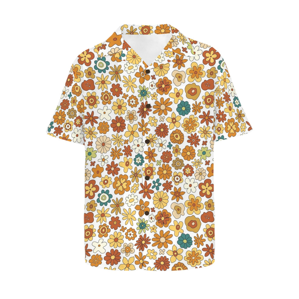 70's Style Floral Men's Hawaiian Shirt