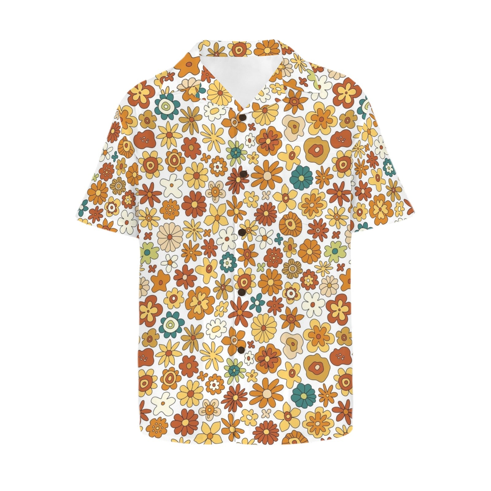 70's Style Floral Men's Hawaiian Shirt