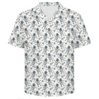 Astronauts And Rocket Ships Men's Crinkle Hawaiian Shirt