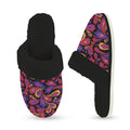 Paisley Swirl Women's Fur Trim Thick-Sole Indoor Slippers Women's Fur Trimmed Slippers Printed Offshore