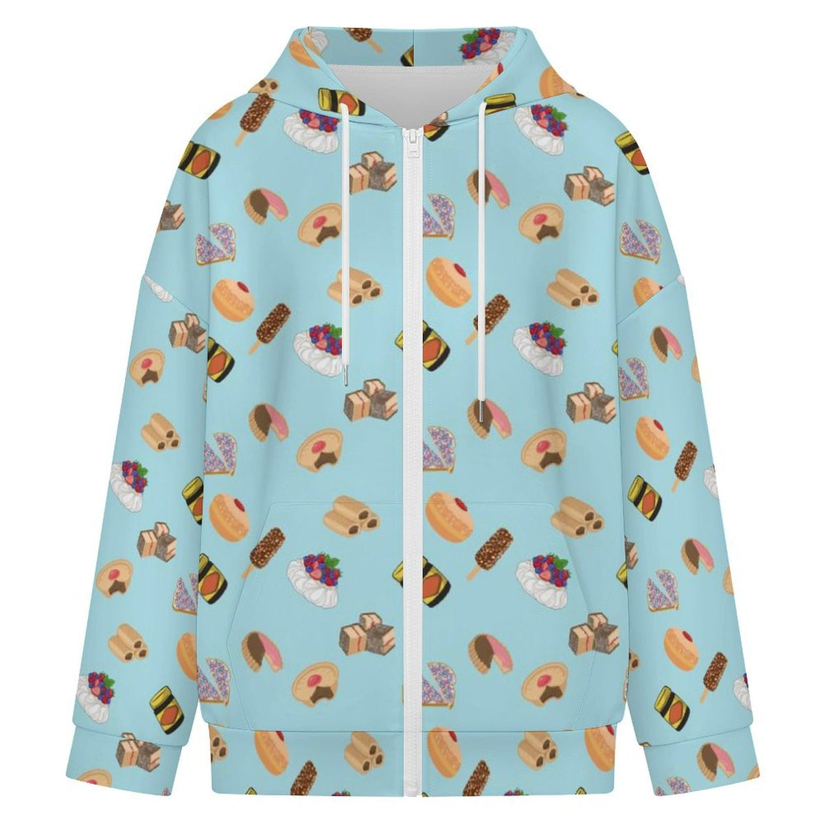 Classic Aussie Food Icons Women's Full-Zip Hoodie