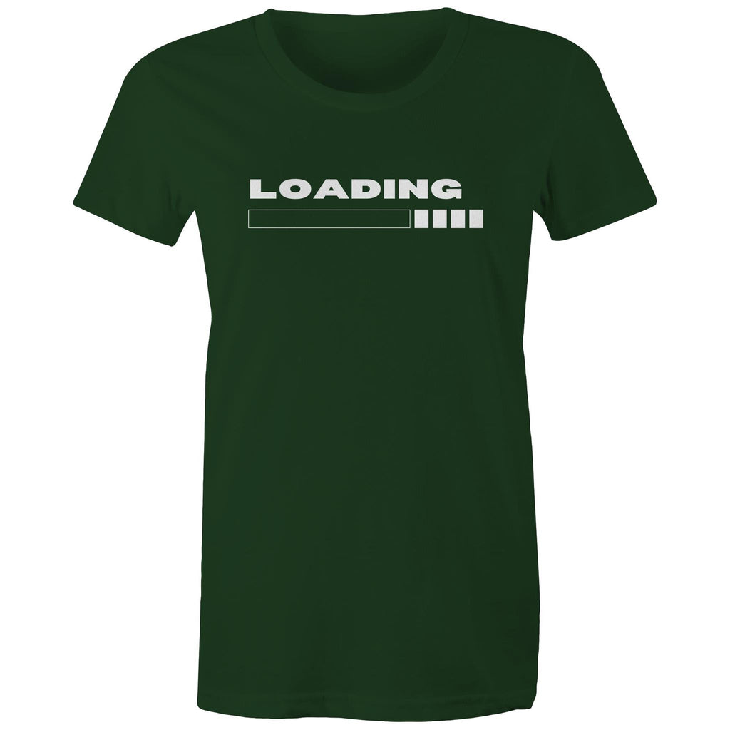 Loading - Womens T-shirt Forest Green Womens T-shirt Printed In Australia Tech
