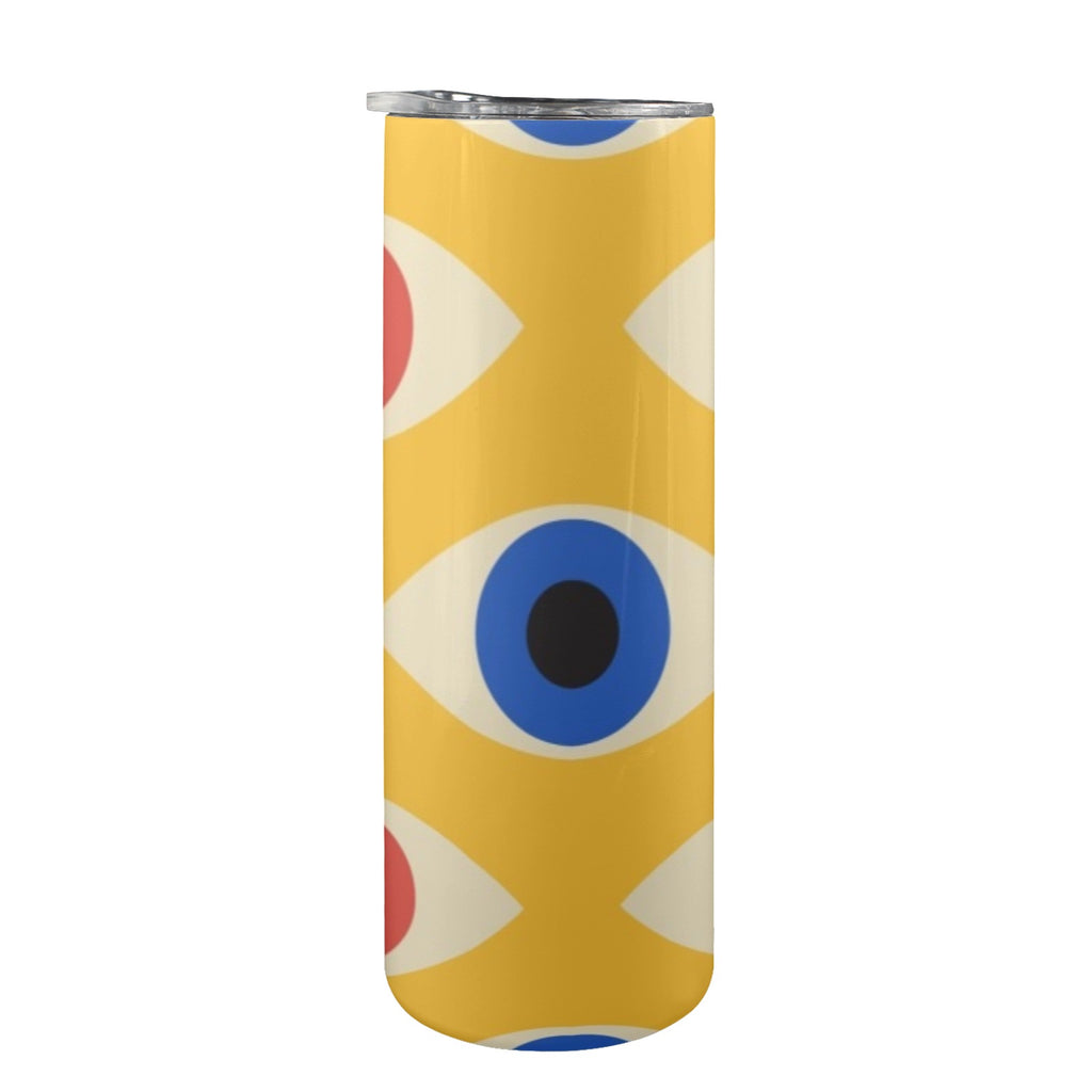 Eyes on Yellow - 20oz Tall Skinny Tumbler with Lid and Straw