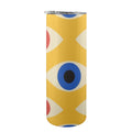 Eyes on Yellow 20oz Tall Skinny Tumbler with Lid and Straw One Size 20oz Tall Skinny Tumbler with Lid and Straw Printed Offshore