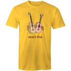 Don't Fret, Guitars - Mens T-Shirt Yellow Mens T-shirt Music Printed In Australia