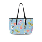 Beach Float - Leather Tote Bag-Large