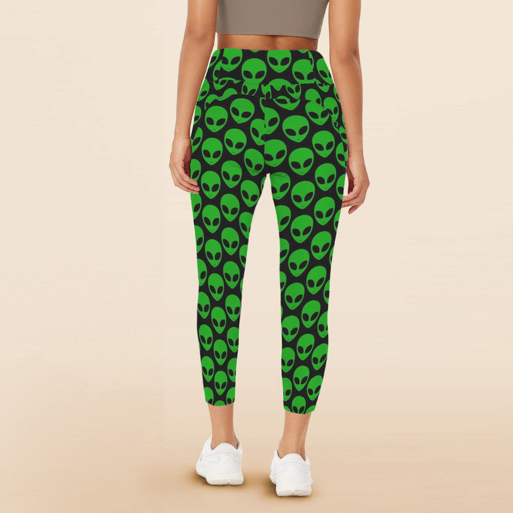 Aliens - Women's High Waist Pockets Yoga Leggings