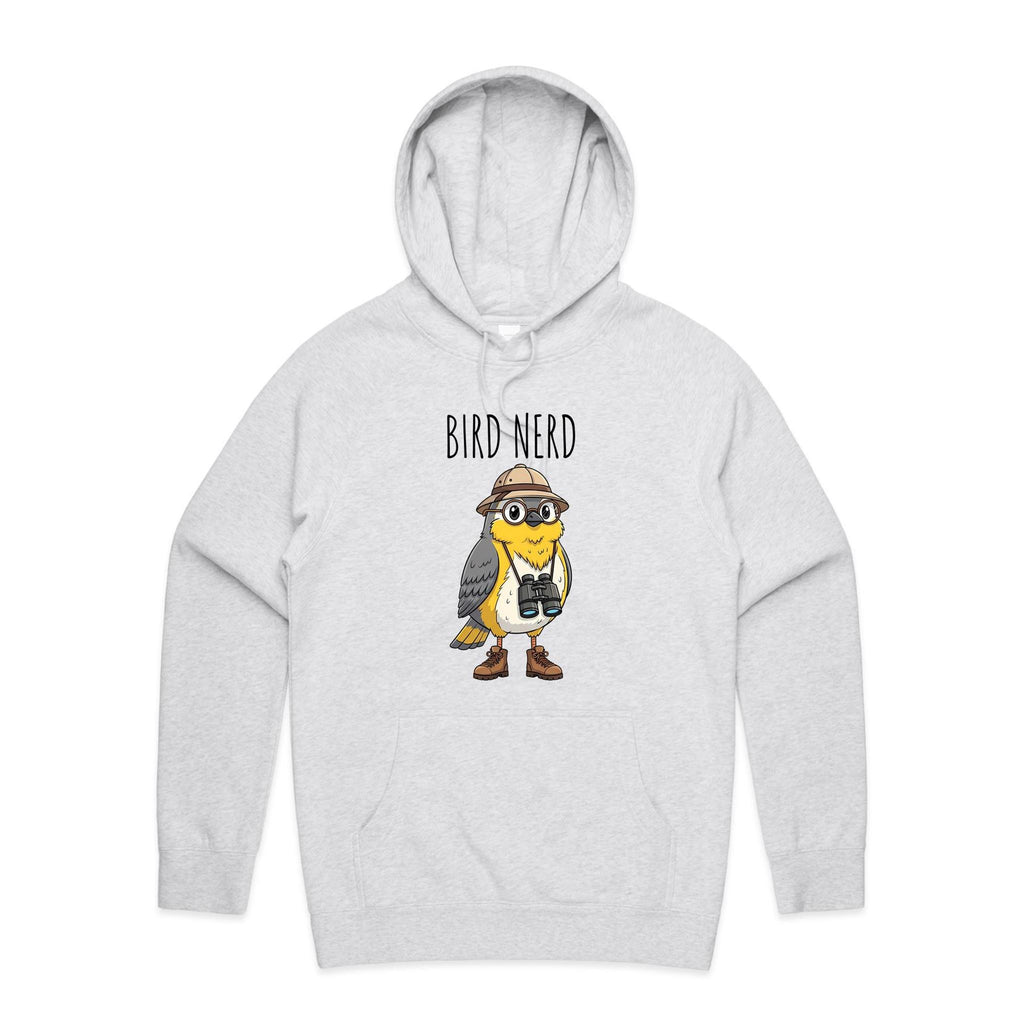 Bird Nerd 2 Men's AS Colour Hoodie White Marle Mens Hoodie animal Birds Printed In Australia