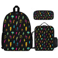 Fun Lightning Three Piece Backpack Set white One size Three Piece Backpack Set Printed Offshore