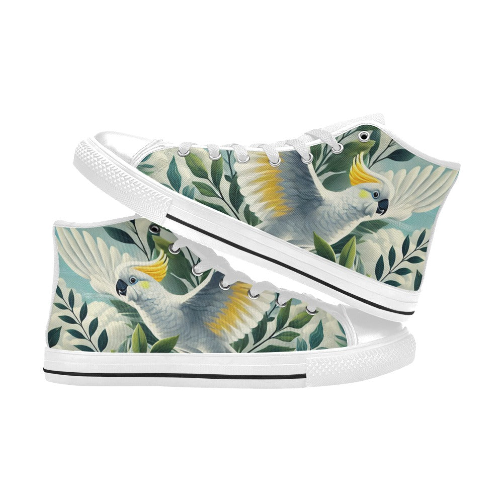 Cockatoo - Men's High Top Canvas Shoes