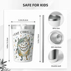 Monster Tiny Chaos Club Small Stainless Steel Travel Mug Cup 12oz/350ml