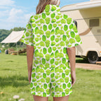Cute Limes Women's Windbreaker Short Set Women's Windbreaker Short Set Food Printed Offshore