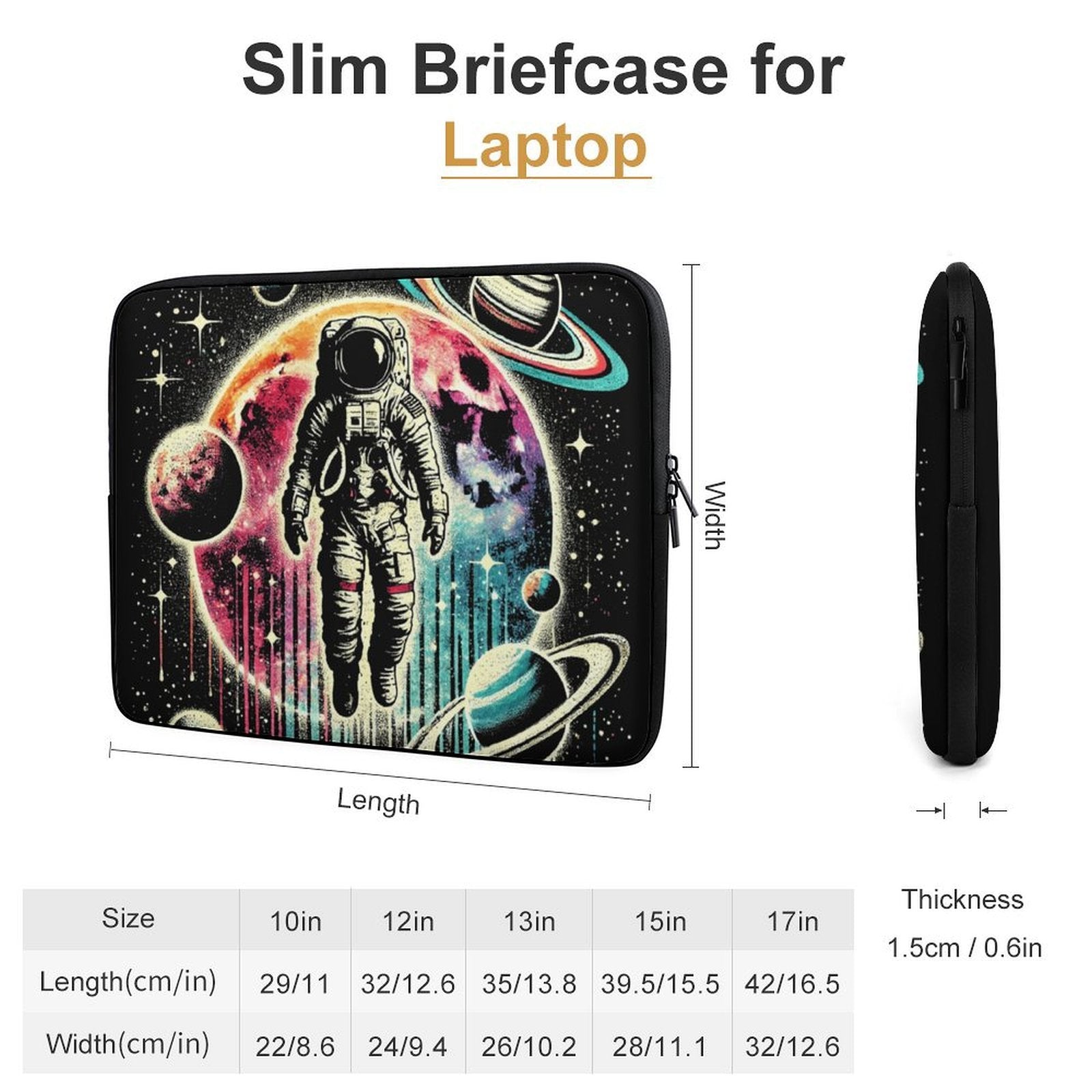 Astronaut In Space - Laptop Sleeve (Multiple Sizes)