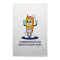 I Remember When I Was Smarter Than My Phone AS Colour Tea Towel White One Size Tea Towel Printed In Australia Tech