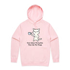 First I Drink The Coffee, Cat - Mens Hoodie Pink Mens Hoodie animal Coffee Printed In Australia