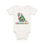 Christmasaurus, Christmas Dinosaur - Baby Bodysuit