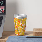 Trippy Floral Small Stainless Steel Travel Mug Cup 12oz/350ml