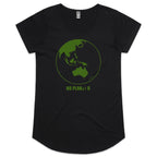 No Planet B, Earth - Womens Scoop Neck T-Shirt Black Womens Scoop Neck T-shirt Environment Printed In Australia