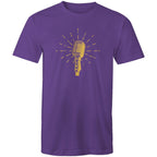 Retro Microphone - Mens T-Shirt Purple Mens T-shirt Music Printed In Australia Retro