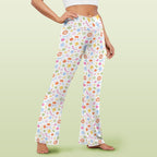 Abstract Colourful Shapes High Waist Crossover Tummy Control Flare Leggings High Waist Flare Leggings Printed Offshore