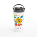 Personalised - A Little Ray Of Sunshine - White 15oz Stainless Steel Travel Mug Default Title Personalised Travel Mug Customise Globally Fulfilled Personalise