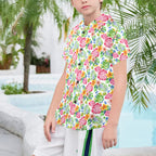 Bright Painted Tropical Senior Kids Hawaiian Shirt
