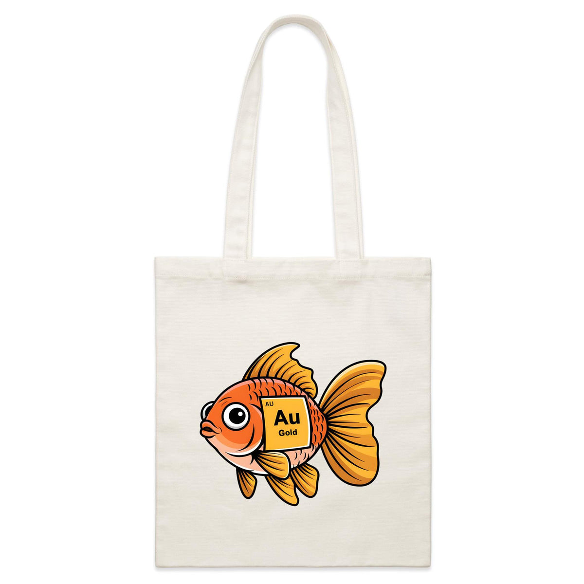 Gold Fish Periodic Table Parcel Canvas Tote Bag