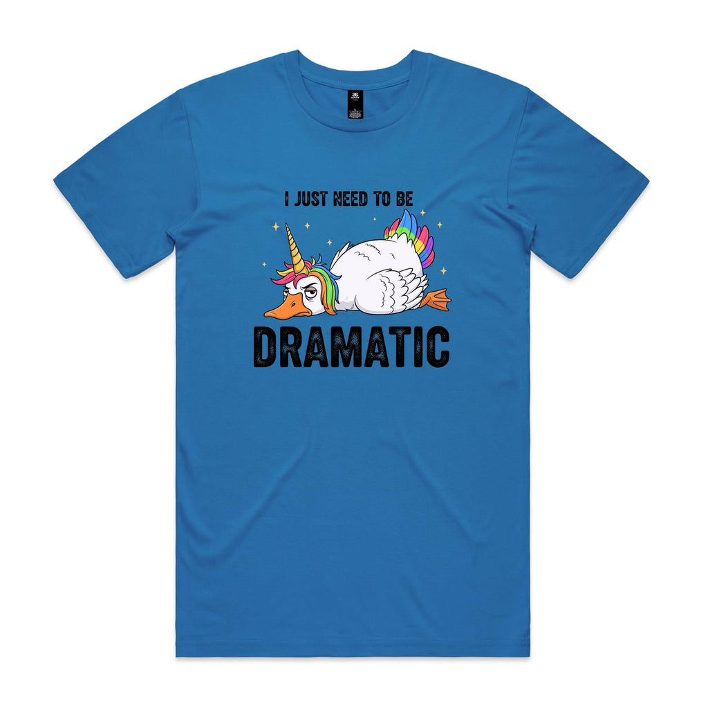 Dramatic Unicorn Goose Men's AS Colour T-shirt Arctic Blue Mens T-shirt animal Printed In Australia