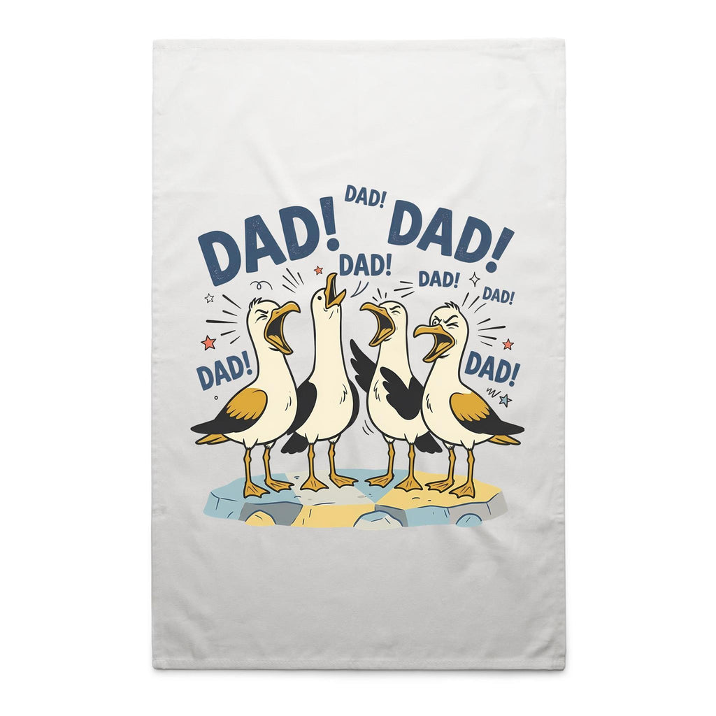 Dad Seagull AS Colour Tea Towel