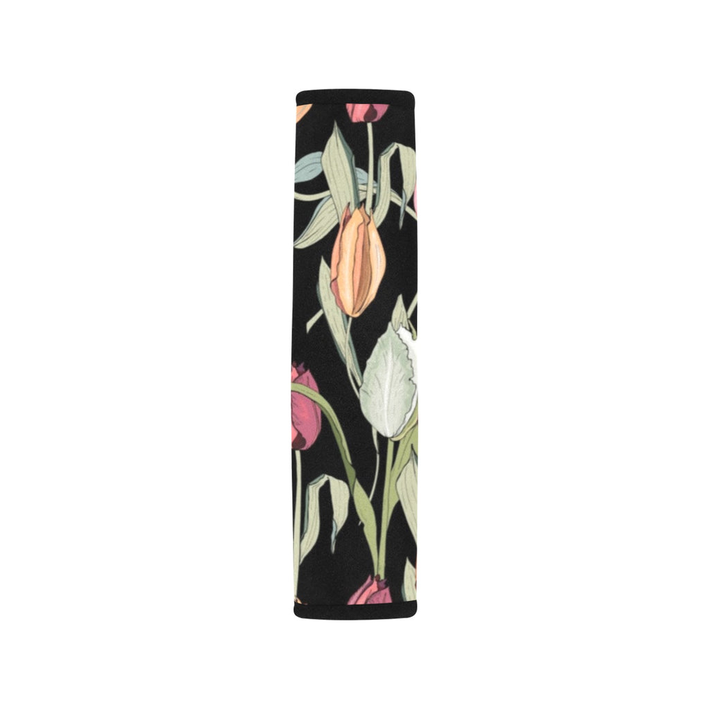 Tulips Car Seat Belt Cover 7''x10'' (Pack of 2) Car Seat Belt Cover 7x10 (Pack of 2) Plants Printed Offshore