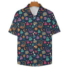 Space Arcade Women's Collared Pocketless Short Sleeve Shirt