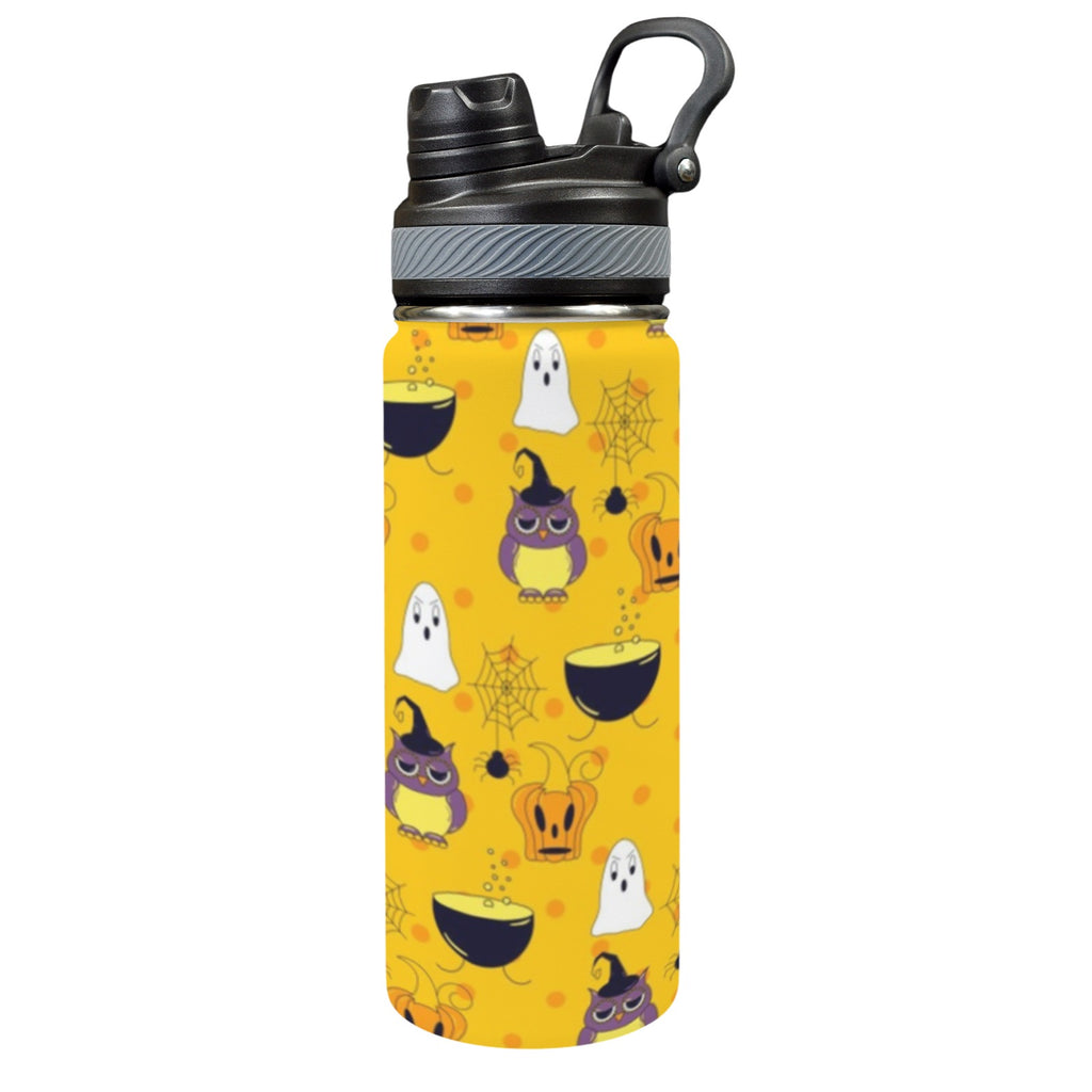 Halloween - Insulated Water Bottle with Dual-Use Lid (18oz) One Size Insulated Water Bottle with Dual-Use Lid (18oz) Halloween Printed Offshore