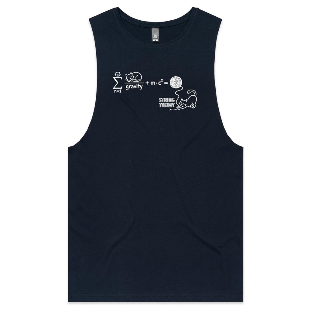 Cat String Theory Physics Men's AS Colour Tank Top Tee