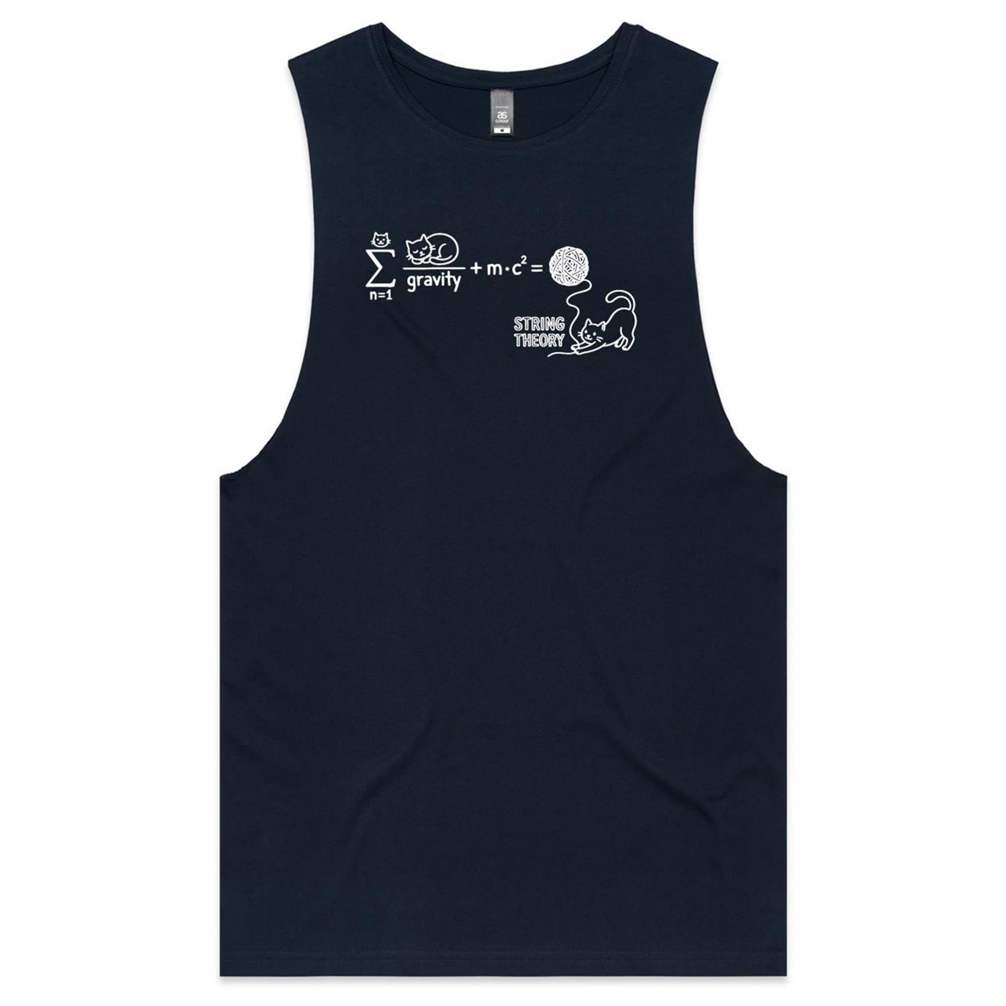 Cat String Theory Physics Men's AS Colour Tank Top Tee