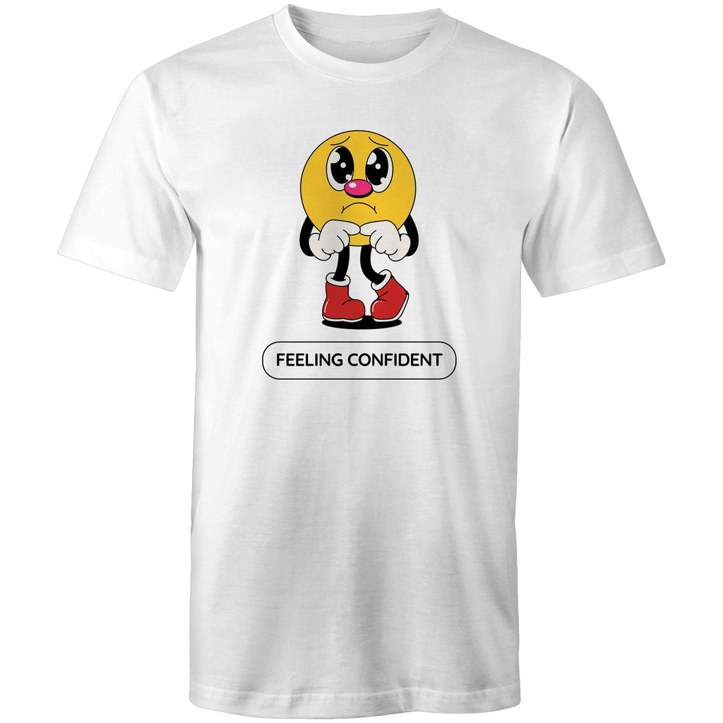 Feeling Confident - Mens T-Shirt White Mens T-shirt Printed In Australia