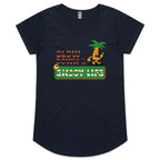 Slow Down And Enjoy Life - Womens Scoop Neck T-Shirt Navy Womens Scoop Neck T-shirt Positivity Printed In Australia