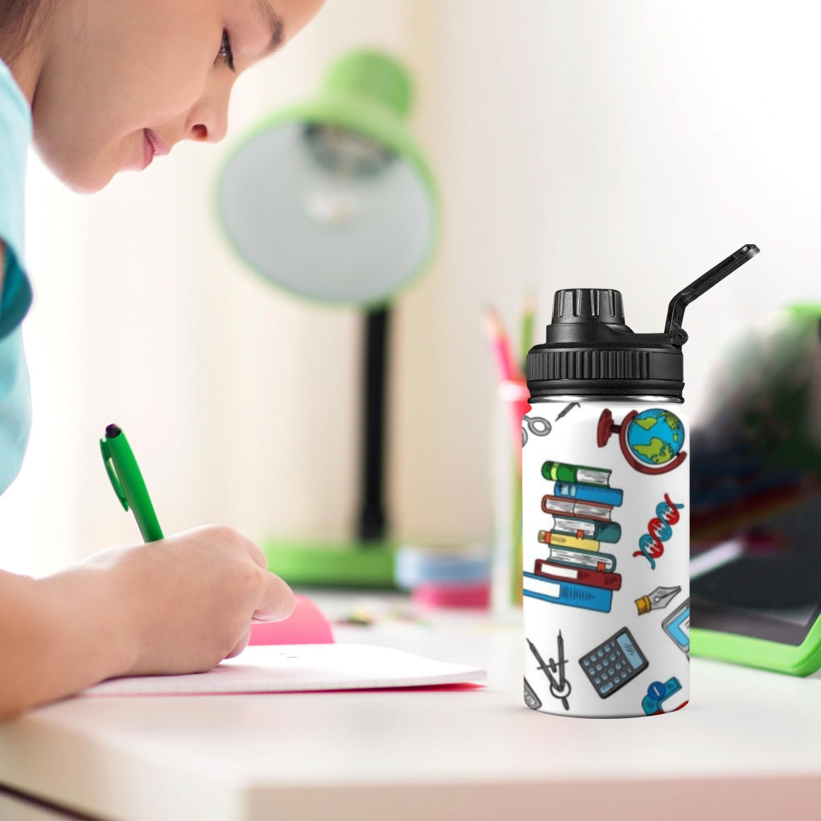 Cool For School Kids Water Bottle with Chug Lid (12 oz) Kids Water Bottle with Chug Lid Printed Offshore